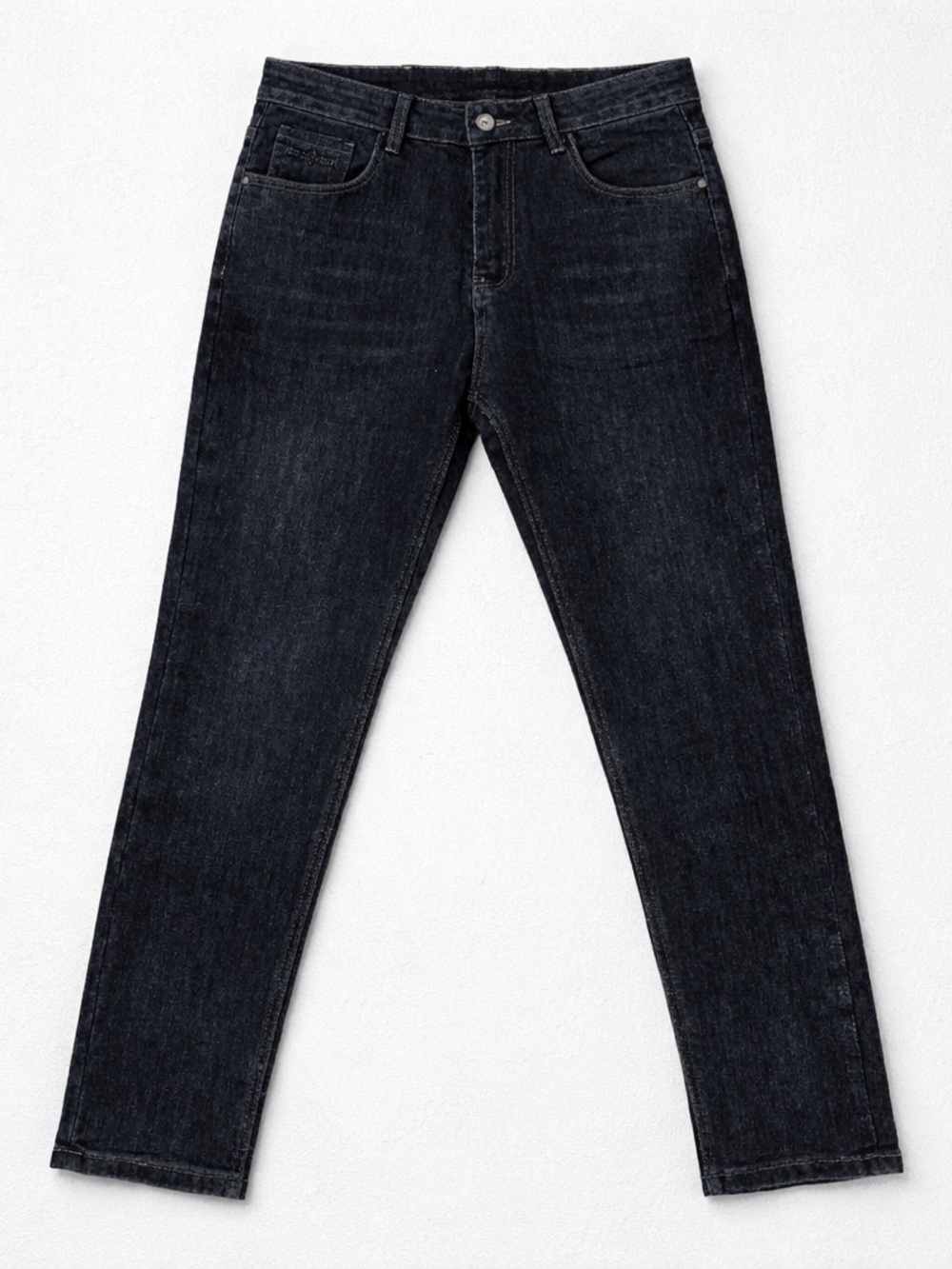 Men's Slim Straight Black Denim Jeans Size 32/27